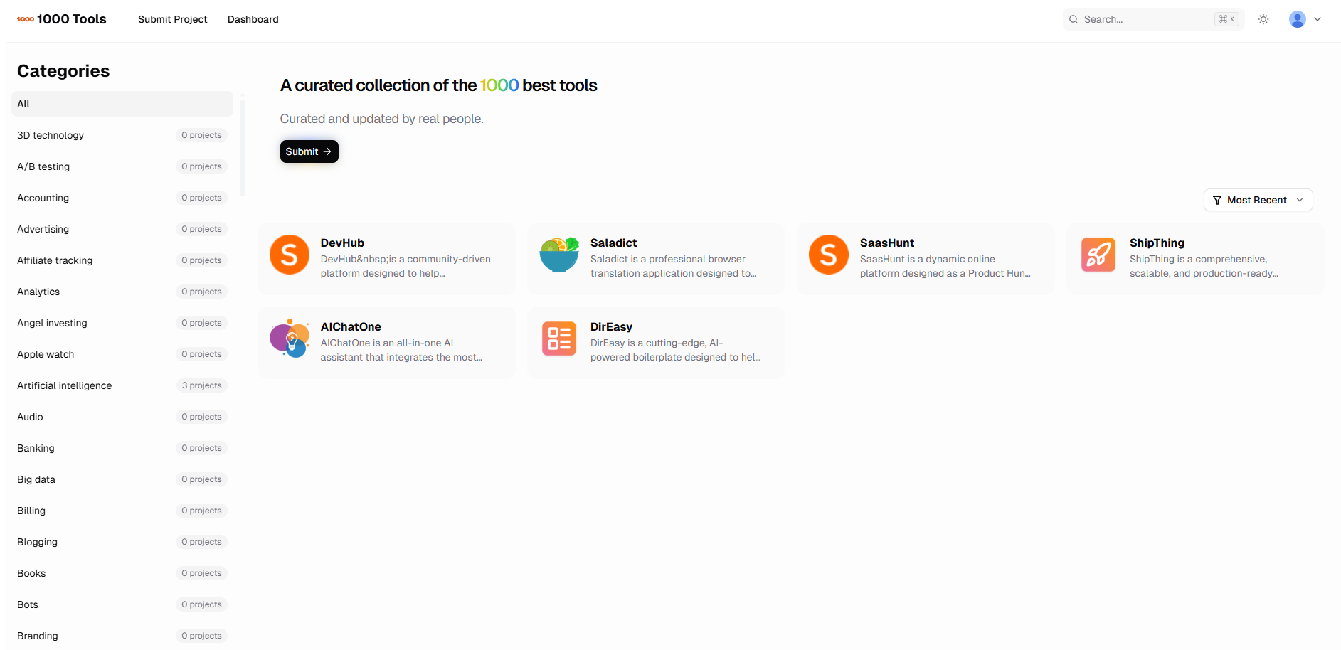 1000 Saas screenshot 1